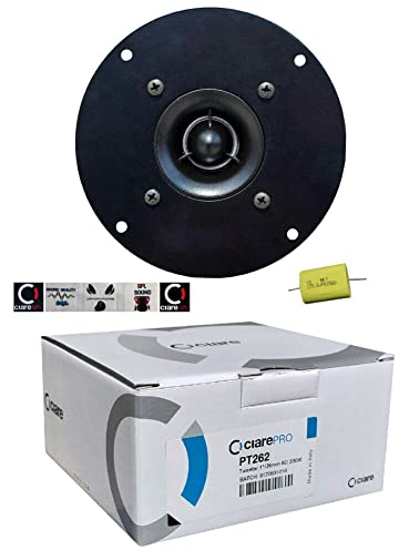 1 hochtöner CIARE PT262 PT 262 schwarz 5 13 cm 130 mm Durchmesser 150 watt rms 300 watt max impedanz 8 Ohm 105 db spl, 1 stück + Kondensator und 5 kostenlose Aufkleber