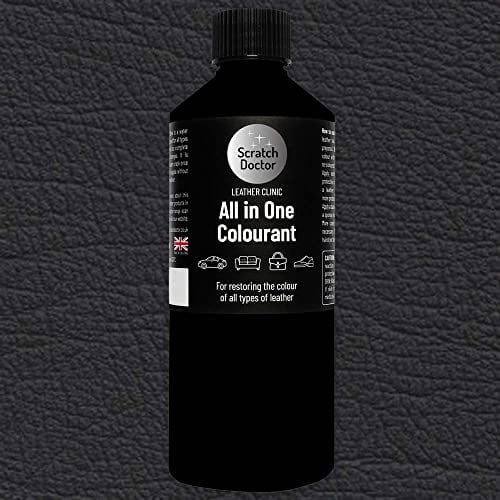 Scratch Doctor All in One Leather Colourant for BMW Self Seal Leather Dye Repair Paint for BMW Leather Car Seats & Interior (Dakota Black)