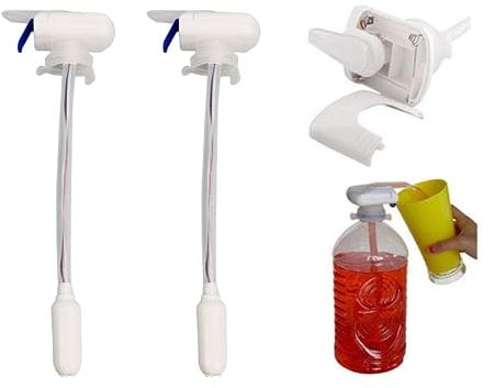 2 pack Magic Electric Automatic Fridge Tap Drink Straw Coke TV Beverage Coke Dispenser for Bottle Jug Spout Gallon Juice Beer Spill Proof Pump Milk Gallon Pump Dispenser for Home and Kitchen