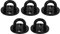 5 Pcs 304 Stainless Steel Pad Eye Plate Hook, Round Heavy Duty Fixed Pad Eye Plate, Thickened Black Wall Mount Ring Hooks, Ceiling Pad Eye Plate U Shaped Hook Ceiling Mount Hanger(5mm)