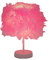 MagiDeal Moderne LED Bureau Lumière Décor Veilleuses Luminaire Lanterne Plumes Lampe de Table pour Fête, Mariage, Chevet, Salle À Manger, Salon, Rose