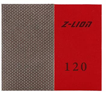 Z-LION Lot de 2 feuilles de papier abrasif diamant pour poncer la pierre, le verre, la céramique (grain 120)