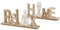 BOLTZE 1 x Schriftzug Yoga Holz Länge 30 cm Farbmix, Tischdeko, Aufsteller, Shabby