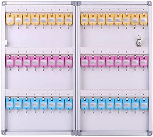 Schlüsselschrank Schlüsselschrank Wandhalterung Aluminiumlegierung Robuste Schlüsselbox für den Außenbereich, an der Wand befestigter 24/48/96 Schlüsselorganisator, Autoschlüssel-Verwaltungsbox für Ho