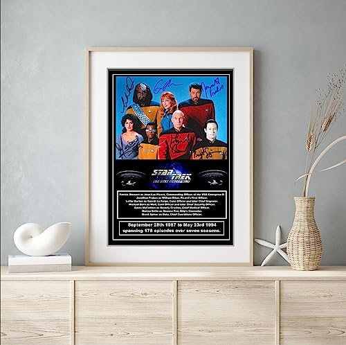 Star Trek The Next Generation Cast signierter Autogrammdruck