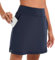 Timuspo Damen Tennis Golf Sportrock mit Hose drunter, 2-in-1 Hosenrock, kurzer Skort, dehnbarer Laufrock,Marineblau,XXL