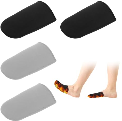 BOXOB 2 Pairs Toe Warmers,5.31x3.74 inch Neoprene Toe Warmers Boots Black Grey Toe Cuffs Warm Socks Reusable Toe Cover Thermal Toe Caps for Feet Winter Shoes Booties Hiking