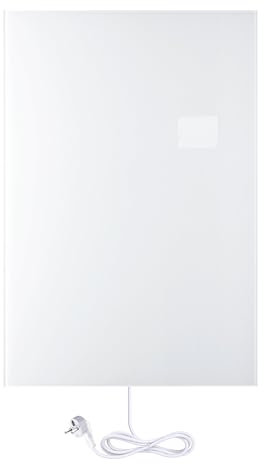 Panneau Rayonnant Électrique en verre céramique WarmlyYours, Puissance 600 Watts, 60cm x 90cm, Montage Mural, Radiateur Chaleur Infrarouge