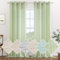 MIULEE Vorhang Gardinen Leinen mit ösen Voile Vorhänge Leinenoptik Gardinen Wohnzimmer Modern Fensterschal Kinderzimmer küchengardinen Schlaufenschal 2er Set 140x280 cm Grün