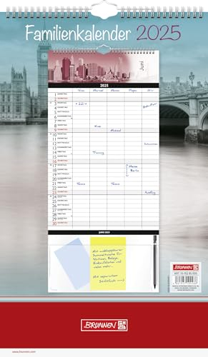 BRUNNEN Familienkalender 2025 „Big City“ | 250×415 mm