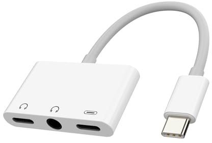 Adaptador USB C a Jack 3.5 mm DAC Tipo C Auriculares Accesorios para Apple iPhone15 Pro MAX para iPad Air4 Mini6 Compatible con Samsung Audio Auxiliar Coche Cable Dongle Type C Microfono Conector