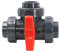 HAF® 1x PVC 3-Wege Kugelhahn mit 1 1/2 Innengewinde - Absperrhahn 1,5 Zoll IG aus grauem PVC-U für Poolverrohrungen und sämtliche Rohrleitungen I Qualität: Made in Europe - Menge: 1 Stück