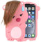 JKLASD Funny Ugly Phone Case for iPhone 11, 3D Cartoon Ugly Beaver DIY Hair Silicone Pink Phone Case for Decompression