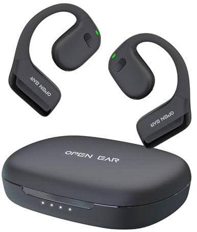 Uplayteck Open-Ear Kopfhörer, Bluetooth 5.3 Kopfhörer mit ENC Mikrofon, 3D-Stereoklang und HD-Soundqualität, Ultra Bequemes Design, 72 Standby-Zeit, IPX5 Wasserdicht Kopfhörer für Laufen und Fitness