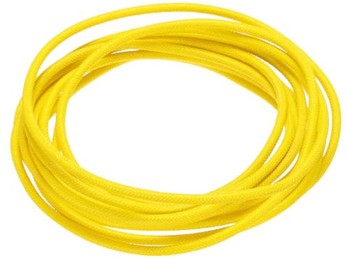 QUARKZMAN 3 Metri/9,8 Piedi 14AWG Cavo Silicone Intrecciato Alta Temperatura -60 a 300 Gradi Celsius Cavo Elettrico Isolato Resistente per Industria, Giallo