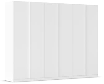 Rauch Möbel Monostar, Drehtürenschrank, Kleiderschrank, Kleiderschränke, Garderobe, Schrank mit Stauraum, 6-türig, inkl. Schubkasteneinsatz und Wäscheeinteilung, Farbe Alpinweiß, 271x210x54cm