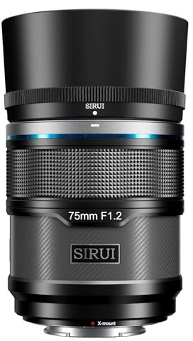 SIRUI Sniper 75mm APS-C Autofocus F1.2 Telephoto Camera Lens for X-T4, X-T5, X-H1, X-H2/H2S, X-T3, X-T30, X-S10 (75mm, X-Mount, Black)