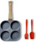 OUTDO.MXT. Padella antiaderente per frittata, per 4 tazze, per pancake, frittate, adatta per colazione, pancake svedese, hamburger, utensili da cucina e pentole a induzione