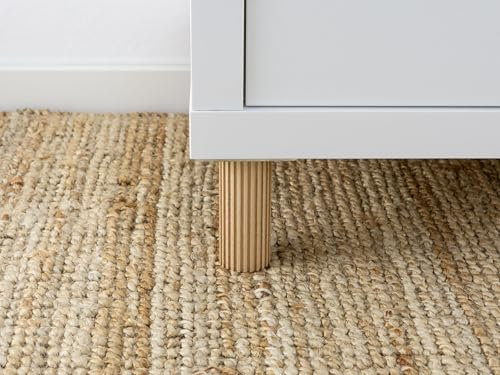 Rowzec Design 4er Set, 10 cm, Möbelbeine aus Holz, Möbelfüße für Kallax, Besta, Schrank, Sofas, Betten, Kommode, Entwickelt in Deutschland (Mit Montageplatte)