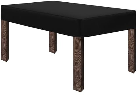 Teruntrue Gartenmöbel-Abdeckung, Schutzhülle für Gartenmöbel, Abdeckung für Gartentisch, wasserdicht, winterfest, 150 x 90 x 15 cm, Schwarz, Oxford-Stoff, wetterbeständig, mit Kordeln