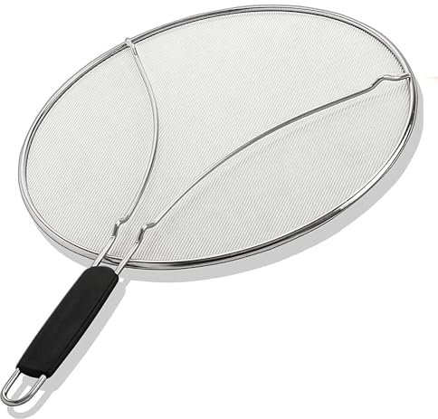 LMSAWK Grease Guard for Pan, Splatter Screen for Cooking, Splatter Screen Guard for Frying Pan, Keeps the Kitchen Clean, Protects the Skin from Burns