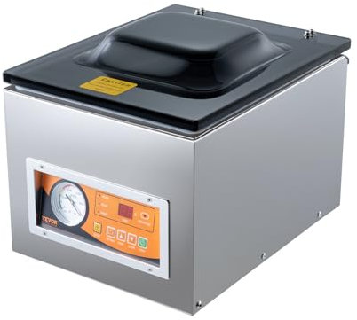 VEVOR Kammer-Vakuumierer 260 W Vakuumiergerät für feuchte Lebensmittel Fleisch Marinaden usw. kompakte Größe mit 26 cm Versiegelungslänge Anwendung in der privaten Küche und im gewerblichen Bereich