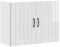 vidaXL Kitchen Wall Cabinet Lucca High Gloss White Engineered Wood - Storage Solution/Wall Mounted Design - 80x31x60 cm