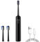 Set Spazzolini 50000 VPM Timer 2 Min Avviso Ogni 30s, Spazzolino Denti Elettrico Sonico Famiglia Viaggi con 8 Testine & 5 Modalità, Elettrici Ultrasuoni Adulti Bambini Ultimi 30 Giorni Nero