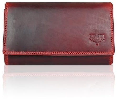 UMTI Leder Damen Portemonnaie 23- (95A) Brieftasche Rot