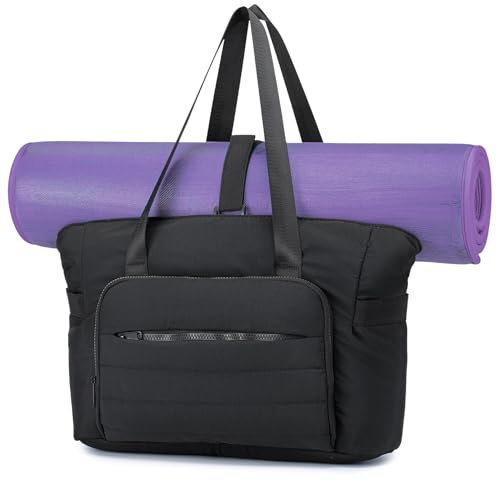 BAGROUPS Handgepäck Reisetasche 40x30x15 British Airways Puffer Tasche Damen Groß Tote Bag wasserdichte Laptop Handtasche mit 15.6 Zoll Laptopfach Arbeitstasche Bürotasche für Uni Reisen Schule Shop