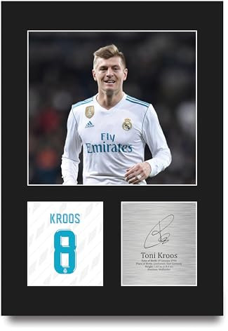HWC Trading Toni Kroos Real Madrid Geschenke Gedrucktes Signiertes Autogramm Foto für Fußball Anhänger and Fans - A4 Porträt