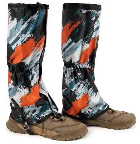 OrrinSports Outdoor-Gamaschen Verstellbare wasserdichte Beinlinge für Männer und Frauen Schneestiefel-Gamaschen zum Wandern Jagen Sand- und Schlammwandern Bergsteigen oder Schneeschuhwandern