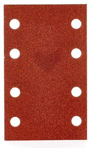 Milwaukee Feuilles abrasives pour ponceuse vibrante 80 x 133 mm – K80, 8 trous