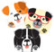 Creative Converting Platos llanos de papel con forma de perros, 8 unidades