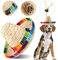 Hund Hut,Haustier Strohhut, Hund Katze Mini Stroh mexikanischen Sombrero Stroh geflochtene Sonnenhut mit Baumwolle Seil Anpassung für Hunde Welpen Katzen Kitty Kätzchen