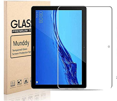 MUNDDY Templado Protector para Huawei MediaPad T3 10 (9.6 Pulgadas), 9H 2.5D Protector de Pantalla Vidrio Templado para Huawei MediaPad T3 10 (9.6 Pulgadas)