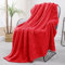 Exclusivo Mezcla Kuscheldecke Flanell-Fleecedecke mit Blättermuster,130 x 170 cm Sofadecke für Ganzjahreszeit, Flauschig und Warm, Rot