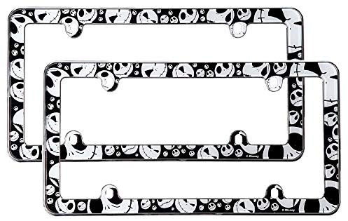 Pair of Disney Nightmare Before Christmas Jack Skellington Plastic License Plate Frame