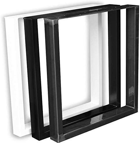 BestLoft.de 1 Paar (2 Stück) Kufen Tischkufen Tischuntergestell Tischkufe Kufengestell (B: 80 x H: 72 cm, Schwarz Pulverbeschichtet (RAL 9005))