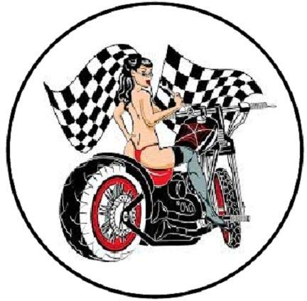 15cm! Hochwertige Kühlschrank-Auto-Aufkleber-Sticker Decal UV&Waschanlagenfest-Siegel Briefumschlag Post Pinup-Motorrad O423 Party Festtag Feiertag Hochzeit Geburtstag