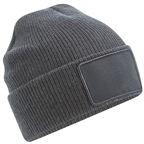 Beechfield B540 Removable Patch Thinsulate™ Beanie - Graphite Grey