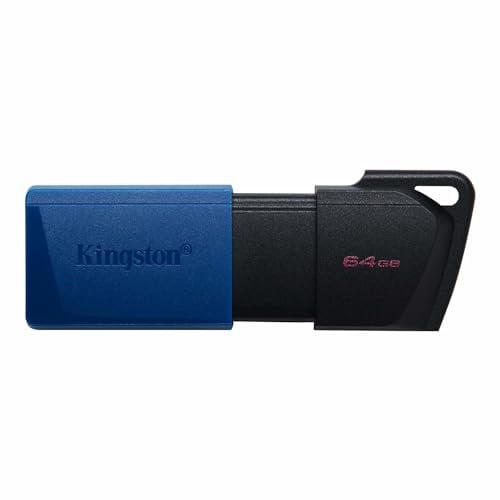Kingston DataTraveler Exodia M USB Stick (2 Stück) 3.2 Gen 1 DTXM/64GB-2P- mit beweglicher Kappe (Schwarz + Blau)