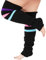 Moon Wood Calientapiernas talla grande para mujer, calientapiernas largos, calcetines altos, calcetines sin pies hasta la rodilla, calientapiernas de punto