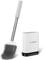 ASOBEAGE Toilet Brush, Toilet Brush and Container, Toilet Brushes for Bathroom with Quick-Drying Holder Set（white，new）