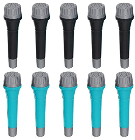 TOYANDONA 10Pieces Kids Microphone Pretend Microphone Toy, Microphones Bulk Fake Microphone Toy Pretend Play Karaoke Props for Boys Girls, Birthday Party Favors Costume Prop