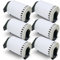 BETCKEY - 6 Rollen DK-22243 Endlose-Versandetiketten (Papier) Kompatibel mit Brother, 102mm x 30.48m, 6 Etiketten, Ablösbar für Brother QL Etikettendrucker