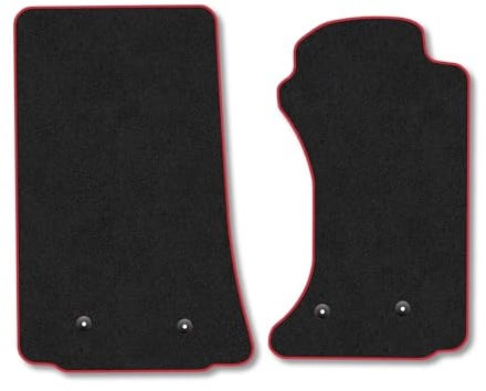 Mazda MX-5 (2006-2015) Carpet Car Mats | Red Edge Trim Tailored Fit Floor Mats Full Coverage Protection Accessories Easy Clean Anti Slip Made in the UK
