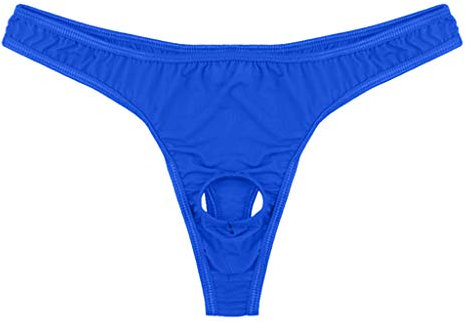 Sous-vêtement pour femmes enceintes avec trou - String G string - Sous-vêtements - Sous-vêtements - String - Thong - Micro Front - Sexy Body, bleu, taille unique