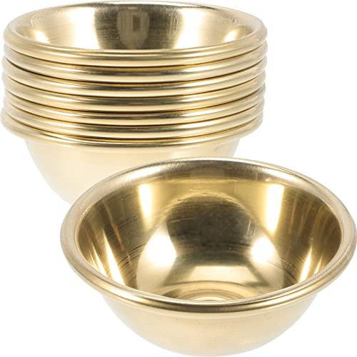 7 pièces Ensemble de Bols d'Offrande Bouddhistes en Laiton - Petits Bols de Bénédiction pour Eau Sacrée - Accessoires pour pour , Décoration Intérieure