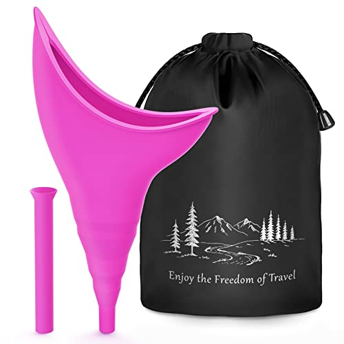 Urinella für Frauen Wandern Camping Zubehör, Wiederverwendbarer Pinkelhilfe für Urinal Frauen Unterwegs Campingtoilette PIPI Silikon Trichter Reise Camping Festival Zubehör